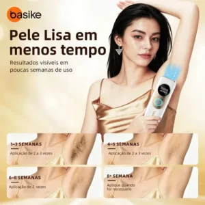 Depilador A Laser De Depilador Luz Pulsada IPL Profissional 9 Níveis De Ajuste, Sensacao Gelo Indolor Depilacao Definitiva, Unissex Para Bivolt Depilacao Laser Dep Portatil, Para Corpo Todo Basike - Imagem 9