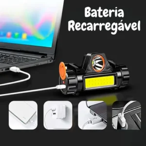 Kit com 2 Lanternas de Cabeça LED Recarregável USB para Camping e Pesca - Imagem 4