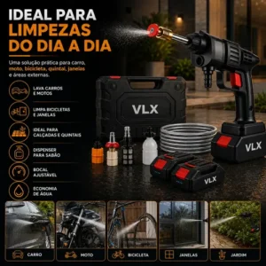Lavadora Portátil Lava Jato De Alta Pressão 2 Baterias - Imagem 7