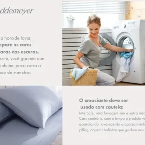 Jogo De Cama Queen Buddemeyer Cotton Essential Cor Bege - Imagem 7