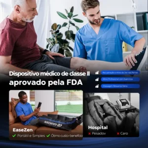 Bota De Compressão Pneumática Massageador Eletrico Easezen G - Imagem 9