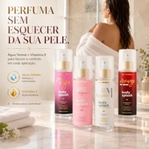 Kit 4 Body Splash Feminino Perfume 200ml Desodorante Colônia Corporal Alta Fixação Para Dia & Noite - Imagem 7