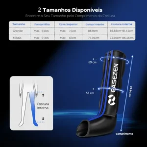 Bota De Compressao Pneumatica Massageador Pes Portatil - Imagem 6