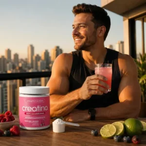 CREATINA MONOHIDRATADA 100% Pura - Sabor Pink Lemonade - 300g - Imagem 4