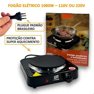 Fogão Elétrico de Mesa Portátil INMA com 1 Boca e Temperatura Ajustável - Imagem 10