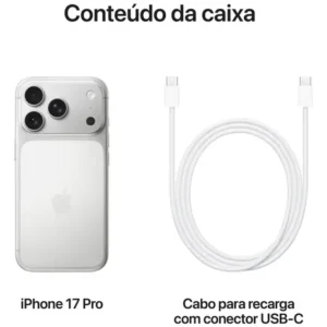 iPhone 17 Pro 256GB - Prateado - somente eSIM - Imagem 8