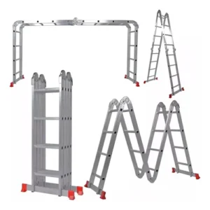 Escada Multifuncional Alumínio Extensível 4x3 Botafogo ESC0292 3.35m 12 Degraus Cor Prateado - Imagem 6