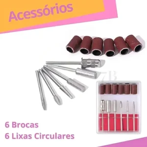 Lixadeira Elétrica para Unhas Profissional Bivolt com Velocidade Ajustável 20000 RPM - Imagem 5