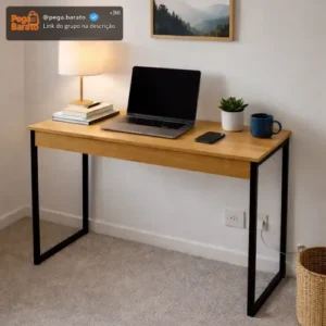 Escrivaninha Mesa Escritório Industrial 90cm - Home Office - Imagem 1