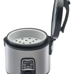 Panela Elétrica de Arroz Agratto PAI6X 400W Inox com Tampa de Vidro Antiaderente Função Aquecer para Arroz e Legumes Compacta - Imagem 4