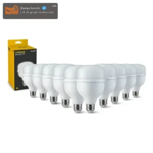 Kit 10 Lampadas Led Bulbo Hp 50w 6500k E27 110v/220v Alut - Imagem 1