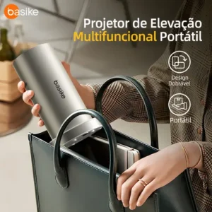 Projetor Basike Inteligente Telescópico com Wi-Fi e Bluetooth, Full HD 4K para Cinema e Jogos - Imagem 8