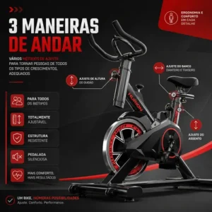 Bicicleta Ergométrica Spinning Bike X11 Com Roda Inércia - Imagem 6