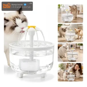 Bebedouro Automático Fonte Água Para Gatos E Cães Com Filtro - Imagem 1