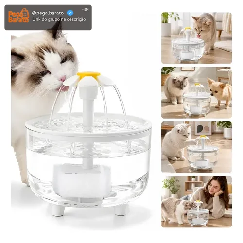 Bebedouro Automático Fonte Água Para Gatos E Cães Com Filtro