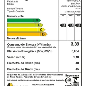 Ventilador Bvt400 Maxx Force 2 Em 1 150w Preto Britânia - Imagem 7