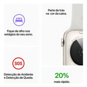 Apple Watch SE GPS (2da gen) - Caixa meia-noite de alumínio 44 mm - Pulseira esportiva meia-noite - Padrão - Imagem 7