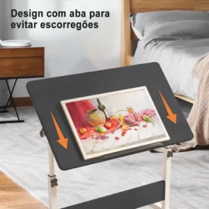 Mesa Notebook Altura Ajustável Tampo Reclinável Vie Idéale Preto - Imagem 6