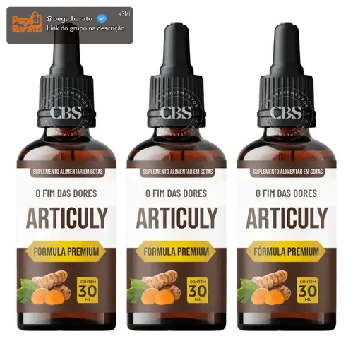 3x Articuly 30ml Suplemento Em Gotas Para Mobilidade Total