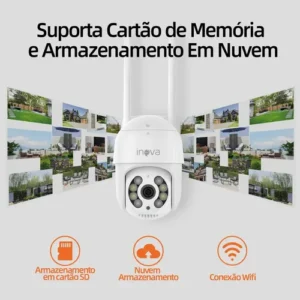 Câmera Segurança Externa Ip Wi-fi Inteligente Com Alarme, 360° Full Hd Ptz Visão Noturna Colorida Rastreamento Humanóide Áudio Bidirecional Ip66 À Prova D'água E À Prova De Poeira Yoosee/ICSEE - Imagem 4