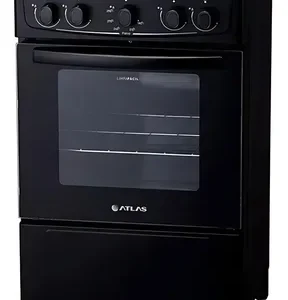 Fogão 4 Bocas Atlas Coliseum Plus Preto A Gás com Mesa de Inox e Forno de 50 Litros Acendimento Manual - Imagem 8