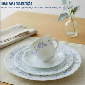 Aparelho De Jantar 20 Peças Opaline Branco Almoço E Jantar - Imagem 9