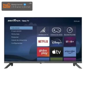 Smart Tv 40 Britânia Roku Tv Led Dolby Audio Bivolt - Imagem 1