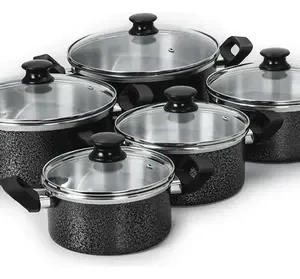 Kit Jogo De Panelas 6 Peças Com Tampa De Vidro Para Cozinha - Imagem 4