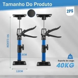 Kit 2 Peças Haste Suporte Telescópica Ferramenta 50-115cm - Imagem 3