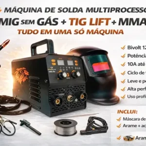 Máquina Solda Mig Sem Gás Flex Tig Lift Mma Bivolt Inversora Sinergico Com Arame Frequência 50 Hz/60 Hz 110/220v - Imagem 5