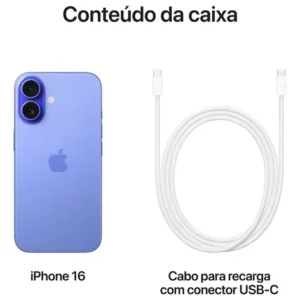 Apple iPhone 16 (128 GB) - Ultramarine - Distribuidor Autorizado - Imagem 9