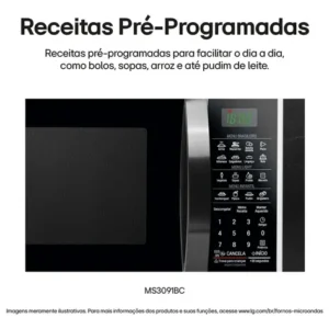 Micro-ondas LG 30L Branco Limpa Fácil - 127V - Imagem 9
