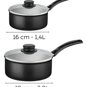 Tramontina 13 Peças Turim Preto Cozinha Conjunto Panelas Preto - Imagem 7