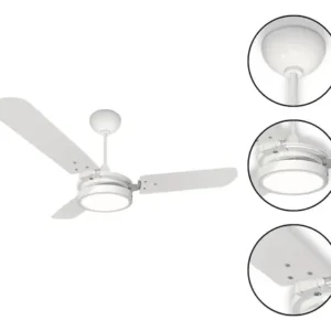 Ventilador de Teto Ventex Valen LED 3 Pás 1.1m Branco Silencioso - Imagem 4