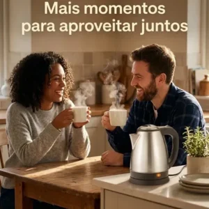 Chaleira Elétrica Inox 1,8L 1000W Aquecimento Rápido Automática - Imagem 13