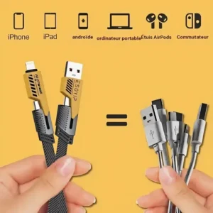 Cabo Usb-c 65w Super 4 Em 1 Rápido Para Iphone E Android - Imagem 9