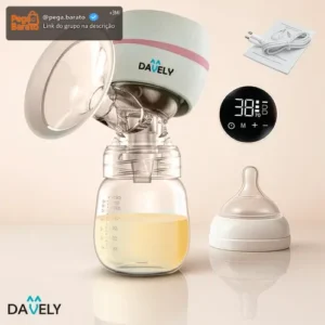 Bomba De Tirar Leite Elétrica Bombinha De Leite Materno Alimentação Coletor De Leite Armazenamento Sutia Extracao De Leite Display Led + Mamadeira Extratora Elétrica Amamentação Sugador Marca Davely - Imagem 1