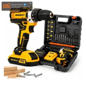 Parafusadeira Furadeira Sem Fio 48v 2 Baterias 340w Bivolt - Imagem 1