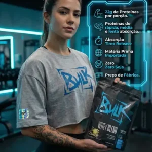 Kit 2x Whey Protein Blend 900g Pó | Bulk Nutrition Sabor Baunilha - Imagem 4