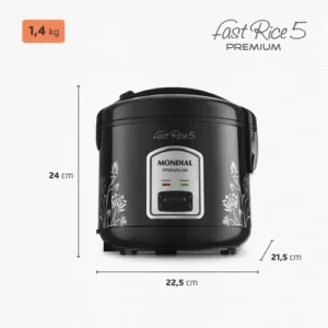 Panela De Arroz Fast Rice 5 Premium Mondial 400W - NPE-08-5X - Imagem 8