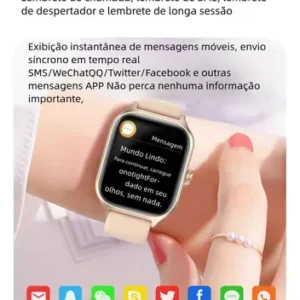 Relógio inteligente smartwatch Bluetooth AIYIN GTS4 Ultra Max masculino e feminino cor Dourado para android ios modos esporte 2.01 51mm Digital Chamada Voz Presente Pulseira para Silicone Assistente - Imagem 5