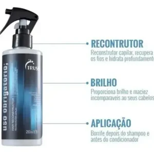 TRUSS Uso Obrigatório 260ml – Reconstrutor Capilar Multifuncional | com Proteção Térmica, Brilho e Força Instantânea - Imagem 6