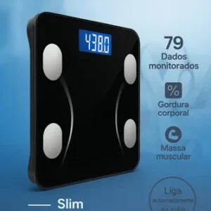Balança Digital Bioimpedância Bluetooth Corporal Aparelho Alta Capacidade Balança De Banheiro Academia App Para Android E Para Ios Cor Preto Marca Davely - Imagem 4