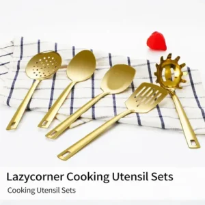 Kit Faqueiro Dourado Luxo Jogo Talheres Inox 11 Pçs - Imagem 11