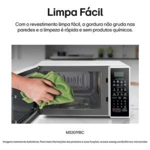 Micro-ondas LG 30L Branco Limpa Fácil - 127V - Imagem 7