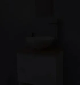 Gabinete Armário Para Banheiro 40cm Com Cuba E Espelho Suspenso Lavabo Completo - Imagem 2