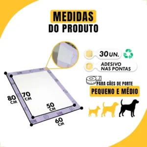 Tapete higiênico para cães ultra pads lavanda 80cm x 60cm Petlike com 30 unidades - Imagem 4