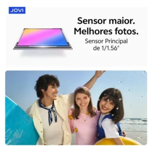 Smartphone JOVI V70 5G Câmera 200MP 512GB de Memória 16GB RAM (8GB + 8GB RAM expansível) Bateria de 7000mAh, Processador Octa-Core, Pacote de Benefícios com troca de tela grátis - Azul Safira - Imagem 4