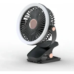 Ventilador Portátil Recarregável 2400mah 5 Velocidades Led Cor Preto - Imagem 10