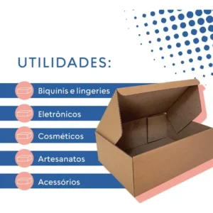 Kit 30 Caixas de Papelão Montável Sedex 20x16x7cm Kraft Resistente - Imagem 4